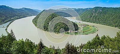 Danube meander Schloegener Schlinge in Schloegen Stock Photo