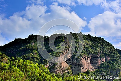 Danxia landform mountain in Taining, Fujian, China Stock Photo
