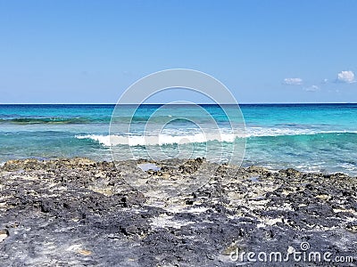 Dappled powdered Bahamas sand Stock Photo