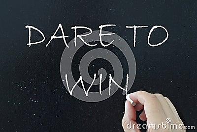 Dare to win Stock Photo