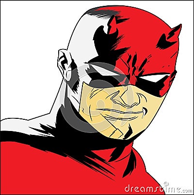 The daredevil in cartoon Editorial Stock Photo