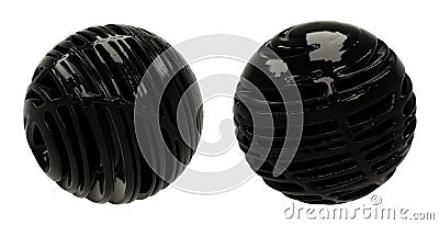 Dark Abstract 3D Spheres Stock Photo