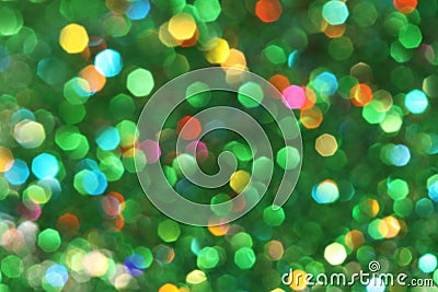 Dark abstract green, red, yellow, turquoise glitter background christmas tree-abstract background Stock Photo