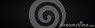 Dark abstract square header. Black mosaic look banner. Modern vector texture Vector Illustration