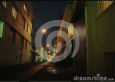 Dark Alley Stock Photo