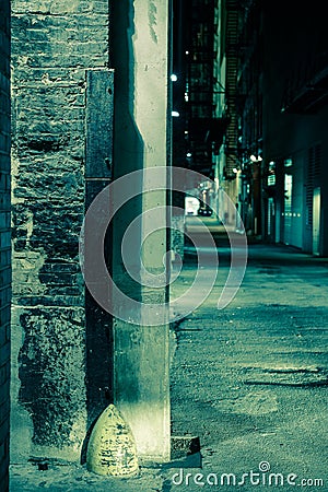 Dark Alley Corner Stock Photo