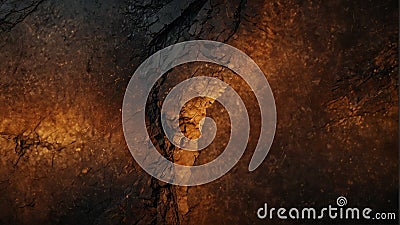 dark amber to burnt sienna gradient color rough grunge rock texture close-up ai generated Stock Photo