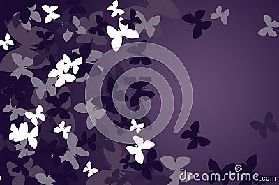 Dark background with butterflies Stock Photo