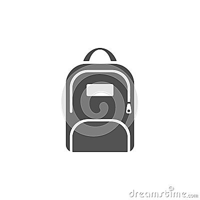 Dark backpack icon Vector Illustration