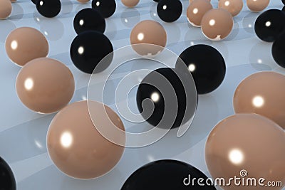 Dark ball spit in skin color for skin care concept Stock Photo