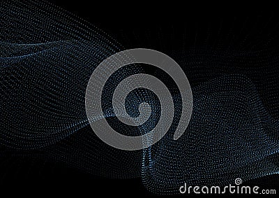 Dark blue abstract dotted sci-fi tech background Vector Illustration