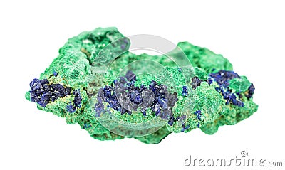 Dark blue azurite on a white background Stock Photo