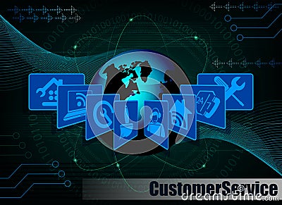 Dark blue Internet background Vector Illustration