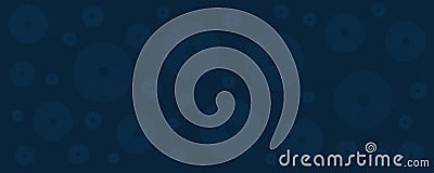 Dark Blue Minimal Geometric Pattern Background with Concentric Circles, Multi Purpose Template, Round Shapes Composition, Poster Vector Illustration
