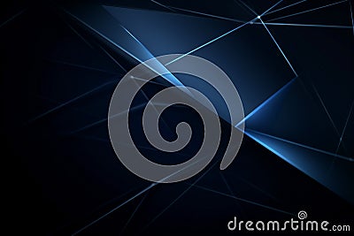 Dark blue modern background for design. Geometric shape.Gradient. Abstract. Shape envelope. Symbol. Letter, message-AI generated Stock Photo