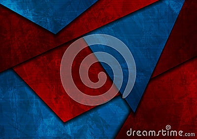 Dark blue and red abstract grunge material background Vector Illustration