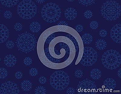 Dark blue repeatable motif for holiday wrapping paper Vector Illustration