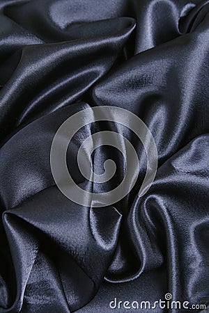 Dark blue satin background Stock Photo