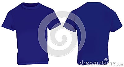 Dark Blue Shirt Template Vector Illustration