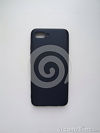 Dark blue smartphone case Stock Photo