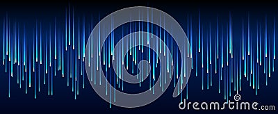 Dark blue Technology Sci-fi abstract matrix futuristic background, computer data stream, vector Illustration Stock Photo