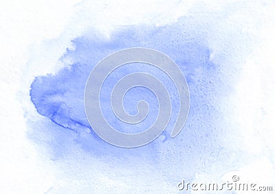 Dark blue watercolor running stain. It`s a good background for any type of designer work. Stock Photo