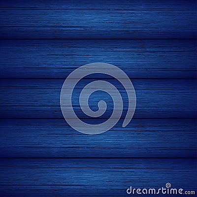 Dark blue wooden planks texture Vector Illustration