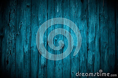 Dark Blue Wooden Wall Stock Photo