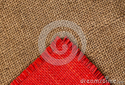 Dark brown background from a textile material with wicker pattern, closeup. Structure of the bronze fabric with texture Stock Photo