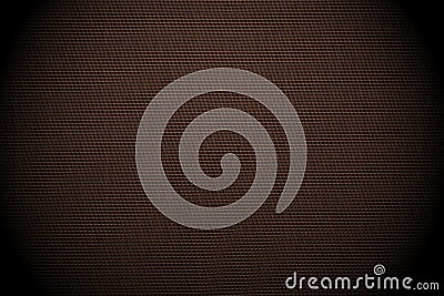 Dark brown checked fabric background Stock Photo