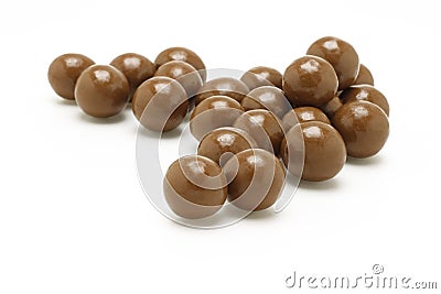 Dark brown Chocolate balls Stock Photo