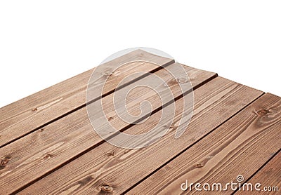 Dark brown paint coated wooden boards Stock Photo