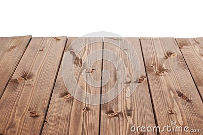 Dark brown paint coated wooden boards Stock Photo