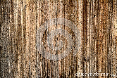 Dark brown scratched wooden cutting board. Wood texture. Stock Photo