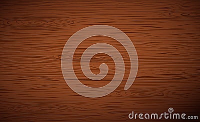 Dark brown wooden cutting, chopping board, table or floor surface. Wood texture. Vector Illustration