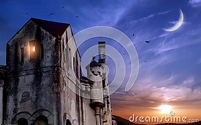 Dark castle Stock Photo