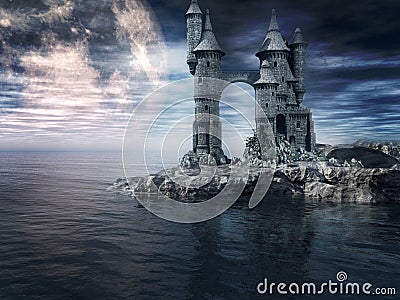 Dark castle Stock Photo