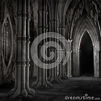 Dark cathedral Stock Photo