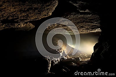 Dark cave Stock Photo