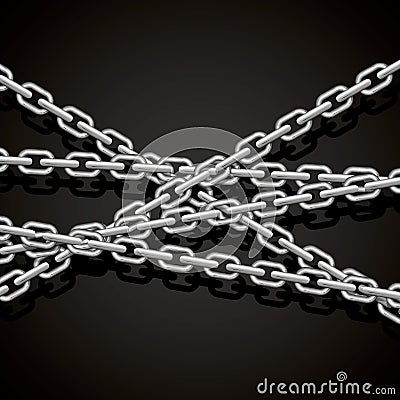 Dark chains Vector Illustration