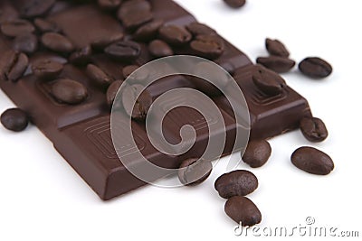 Dark chocolate bar Stock Photo