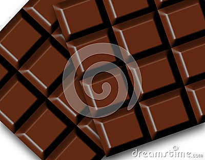 Dark Chocolate bars Vector Illustration