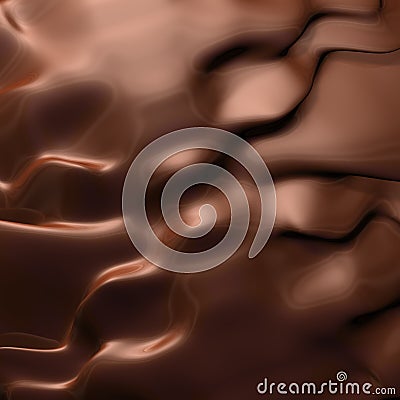 Dark chocolate flow Stock Photo