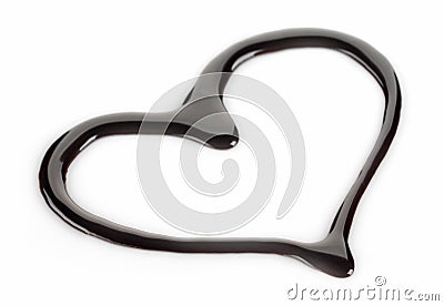 Dark chocolate heart Stock Photo