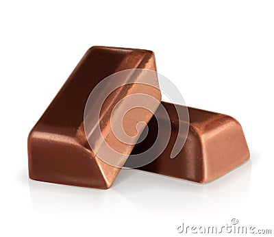 Dark chocolate pieces Vector Illustration