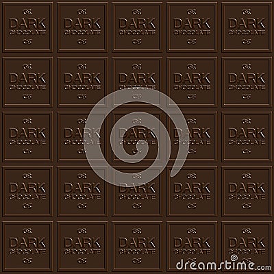 Dark Chocolate Squares Stock Photo