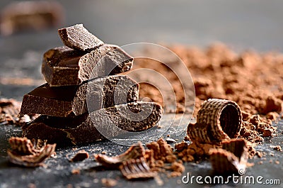 Dark chocolate Stock Photo