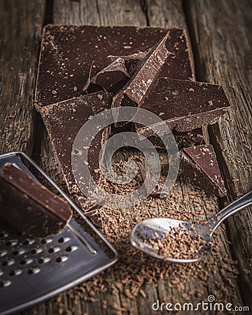 Dark chocolate Stock Photo