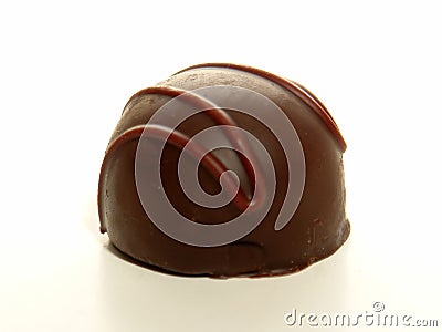 Dark Chocolate Truffle Stock Photo