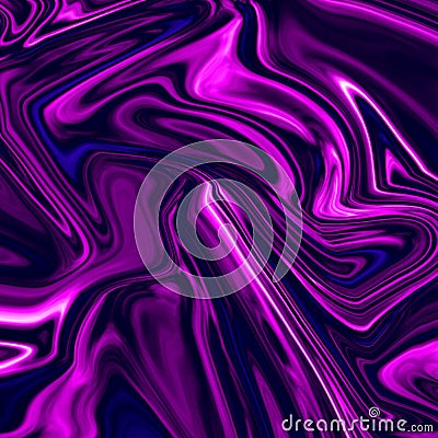 Dark chromatic purple liquid abstract illustration Cartoon Illustration